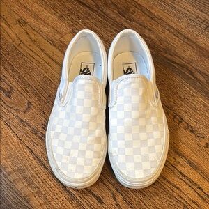 Vans Checkered White Slip-On Shoes